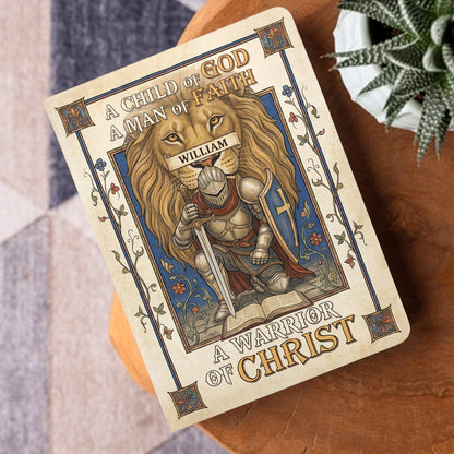 A Child Of God - Personalized Leather Cover Notebook - Gift For Men GMJSNB200005