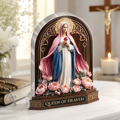 Queen Of Heaven - Personalized Acrylic Plaque - Gift for Mom GAPJS10034