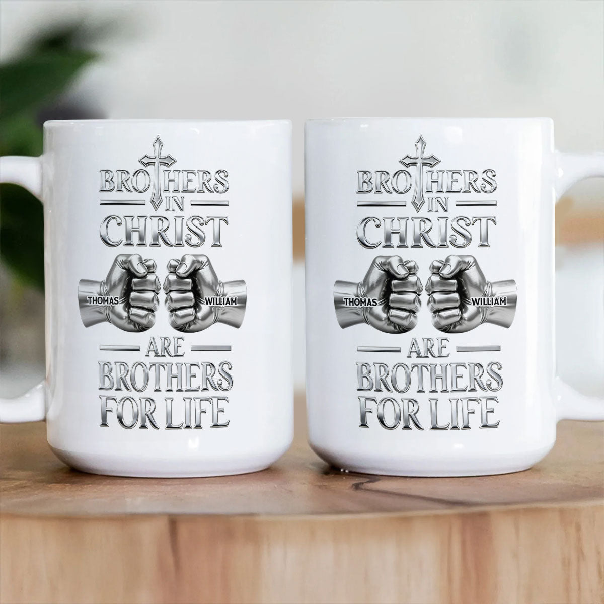 Brothers for Life - Personalized Ceramic Coffee Mug
