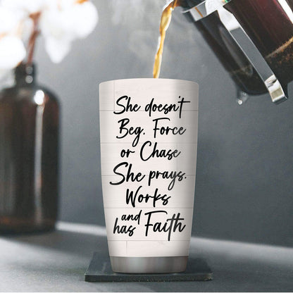 Faith Over Force - Personalized Stainless Steel Tumbler