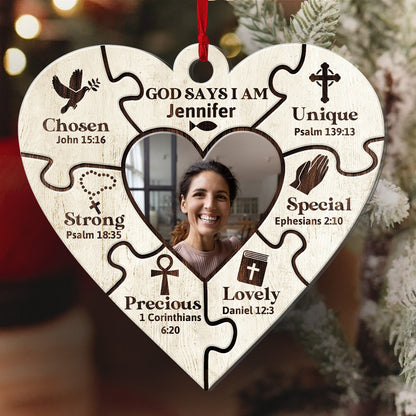 God Says You Are - Personalized Acrylic Ornament GOJS10225