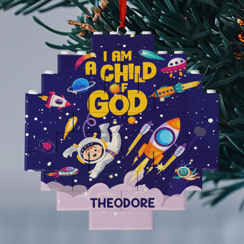 I Am A Child Of God - Personalized Circle Ornament GOJS10165
