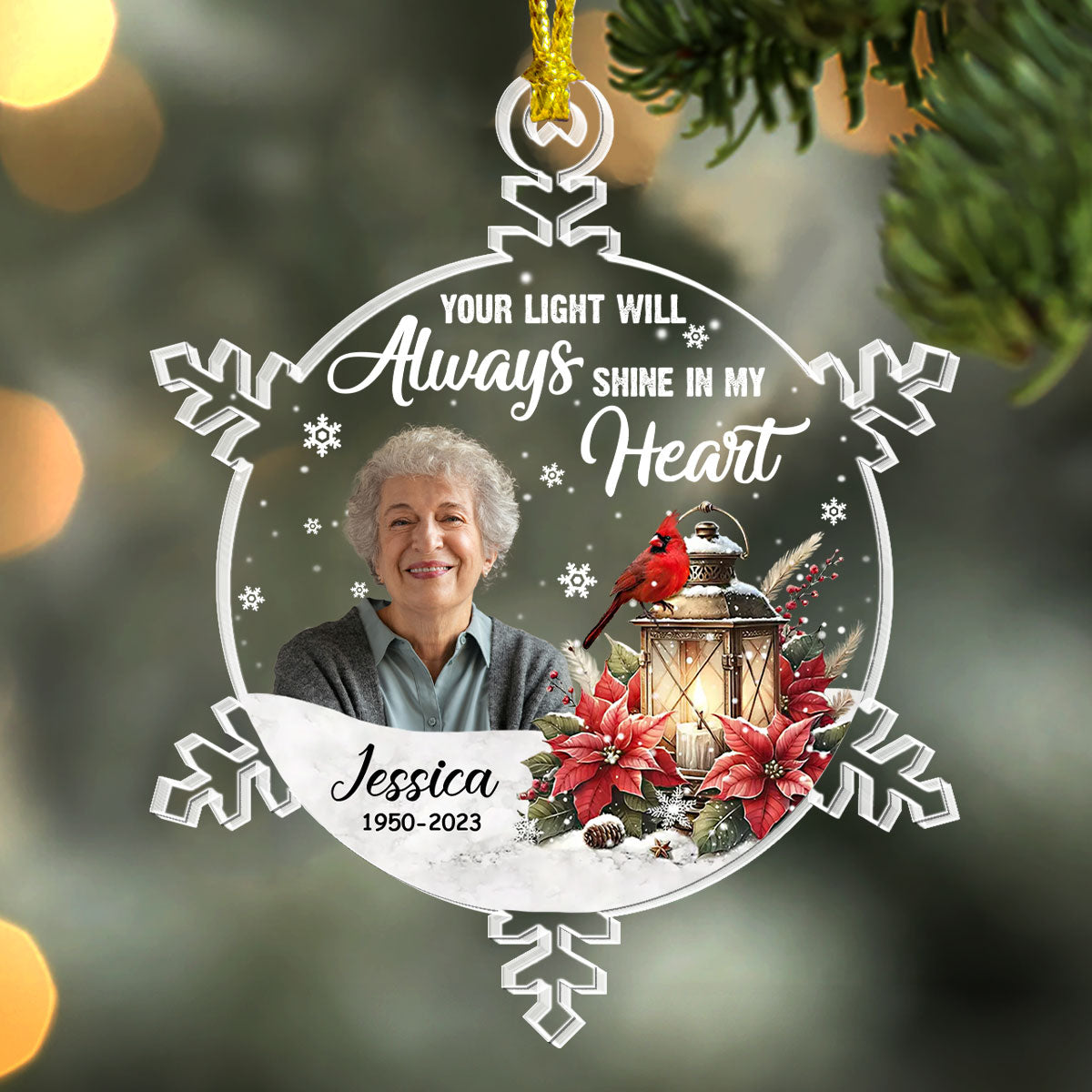 Your Light Will Always Shine - Personalized Acrylic Ornament GOJS10134