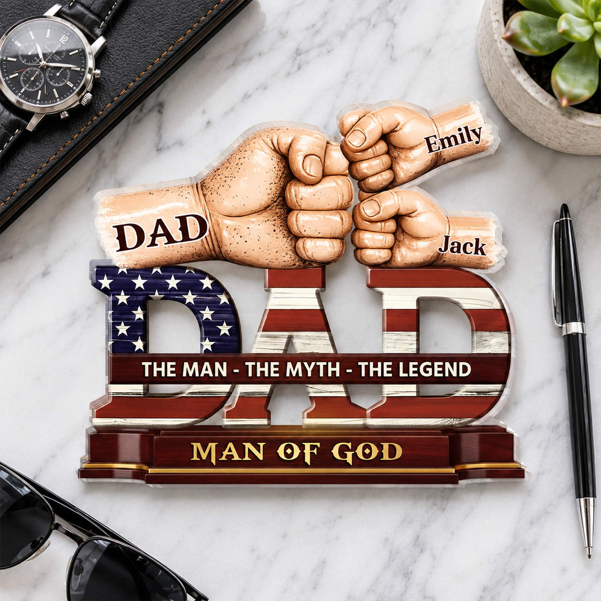 The Man The Myth The Legend - Personalized Acrylic Plaque GAPJS10047