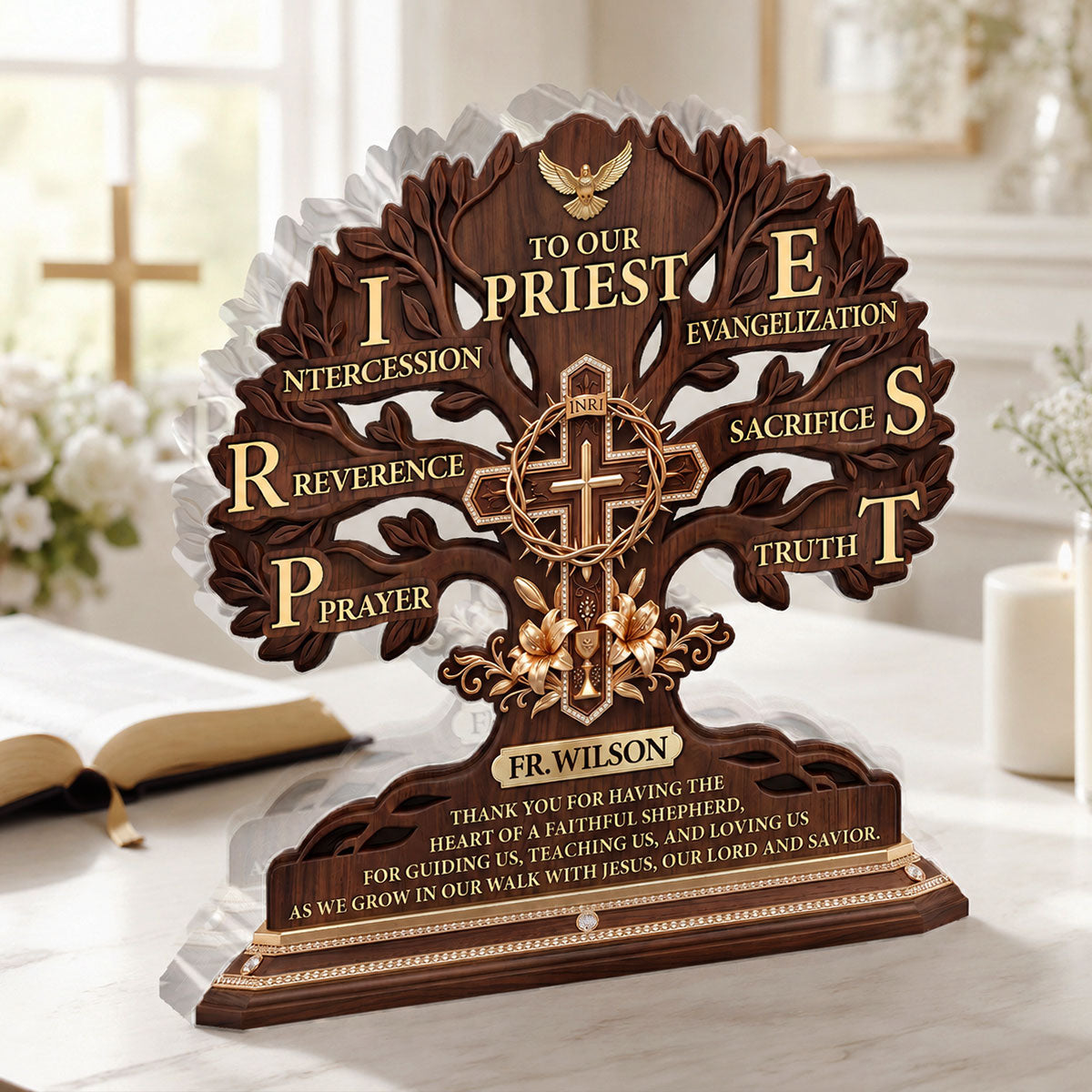Heart of a Faithful Shepherd - Custom Acrylic Plaque GAPJS10030