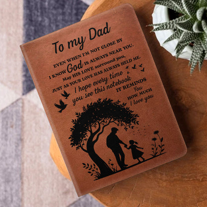 I Know God Is Always Near You - Personalized Leather Cover Notebook GMJSNB200088