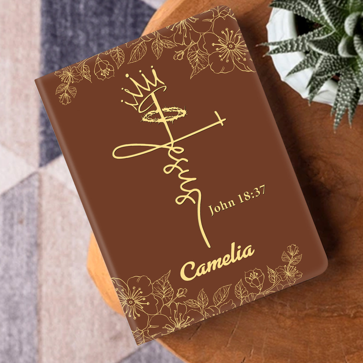 Jesus Is King - Personalized Leather Notebook GMJSNB200106