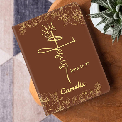 Jesus Is King - Personalized Leather Notebook GMJSNB200106