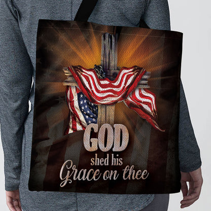 God Shed His Grace On Thee - Inspirational Cross Tote Bag GTTJS10210