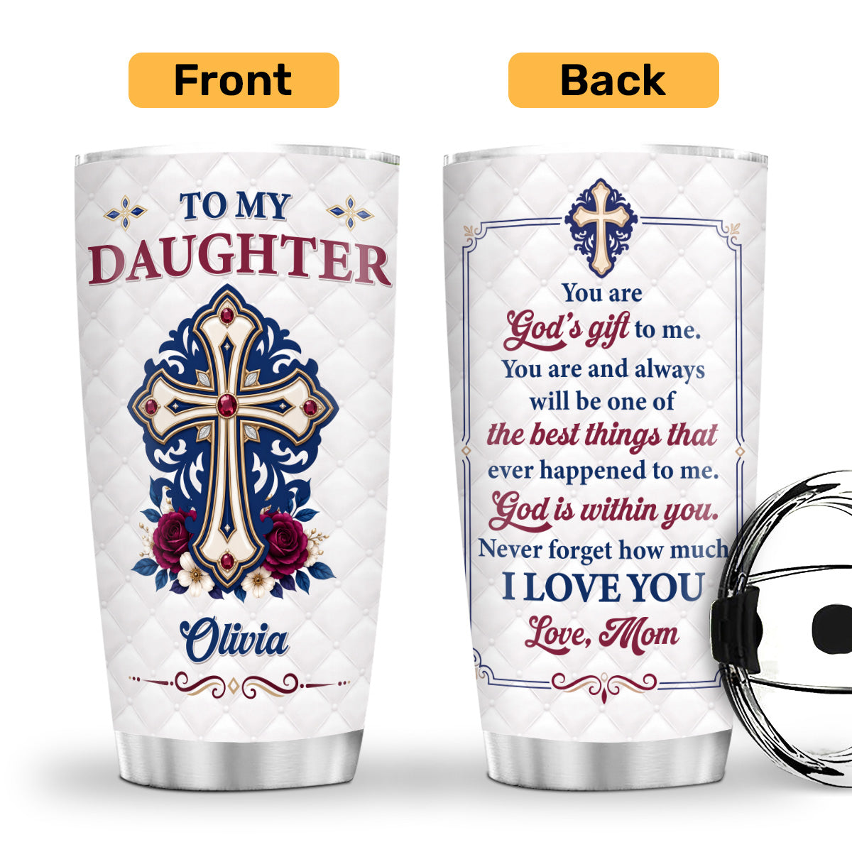 God's Gift To Me - Personalized Stainless Steel Tumbler