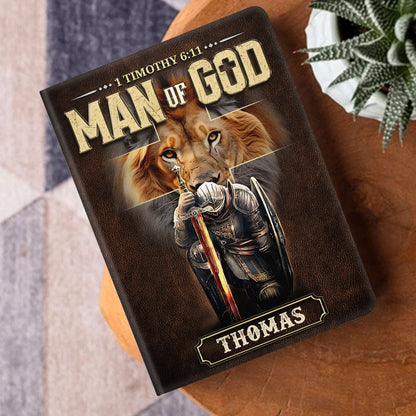 Man Of God - Personalized Leather Cover Notebook GMJSNB200066
