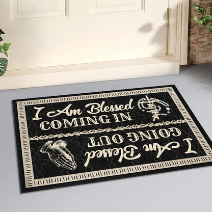 Blessed - Inspirational Christian Doormat - Rustic Home Decor GDMJS10057