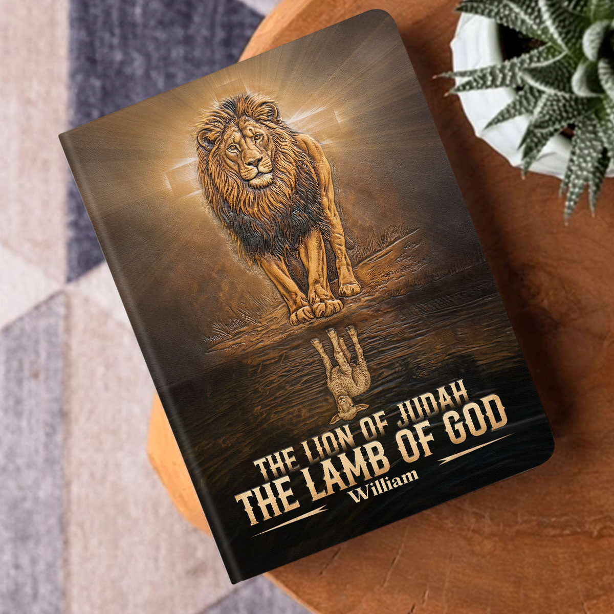 Lion Of Judah - Personalized Leather Cover Notebook GMJSNB200023