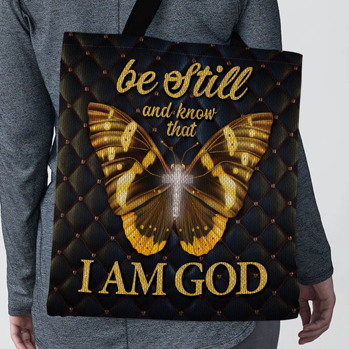 Be Still And Know - Butterfly Tote Bag - Christian Inspirational GTTJS10338