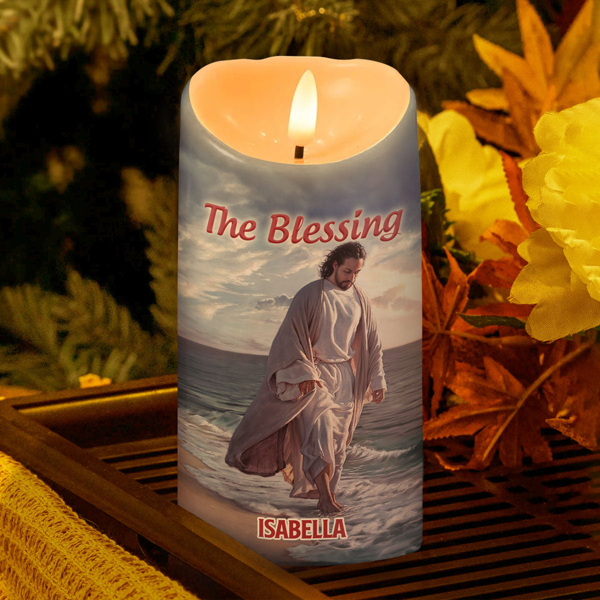 The Blessing - Personalized Flameless LED Candle - Inspirational Faith Decor