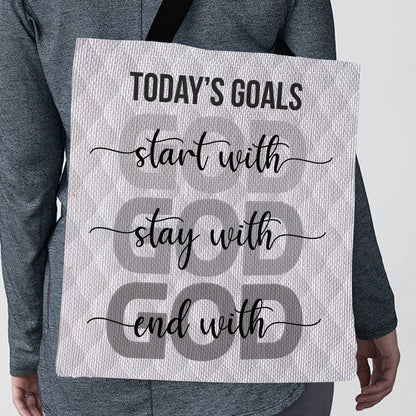 Today's Goals - Christian Inspiration Tote Bag GTTJS10336