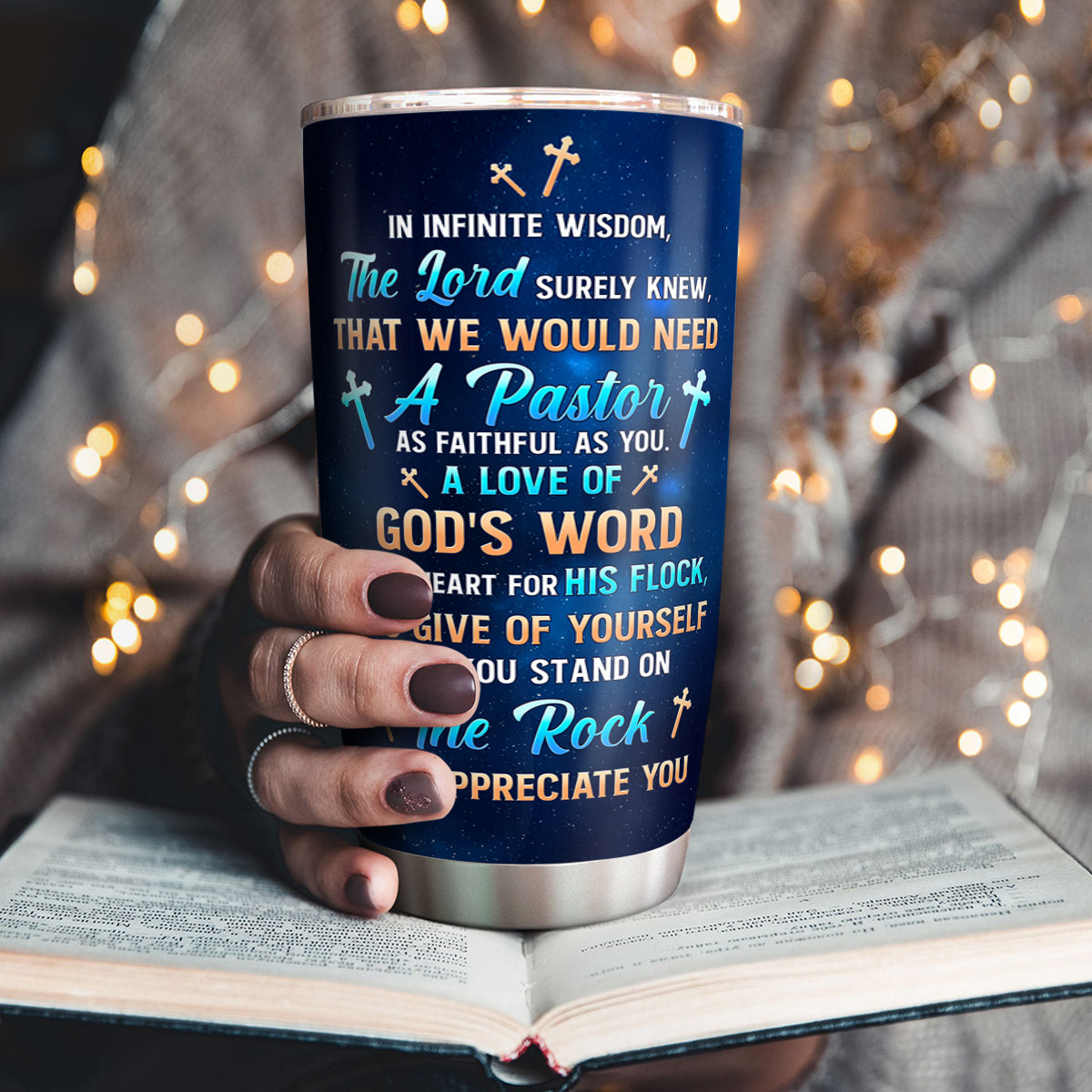 Faithful Pastor - Personalized Stainless Steel Tumbler 20oz