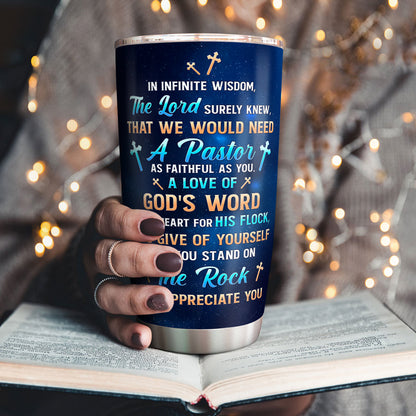 Faithful Pastor - Personalized Stainless Steel Tumbler 20oz