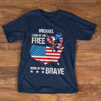Land Of The Free Home Of The Brave - Personalized 2D Unisex T-shirt GMJSTS200054