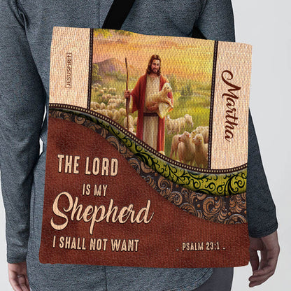 Psalm 23 Gift for Loved One - Personalized Tote Bag GTTJS10146