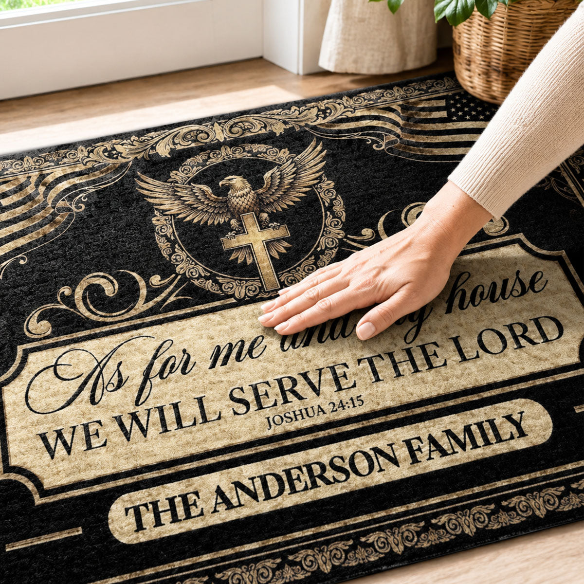 The Lord Leads Our Home - Personalized Doormat - Christian Faith Home Decor GDMJS10007