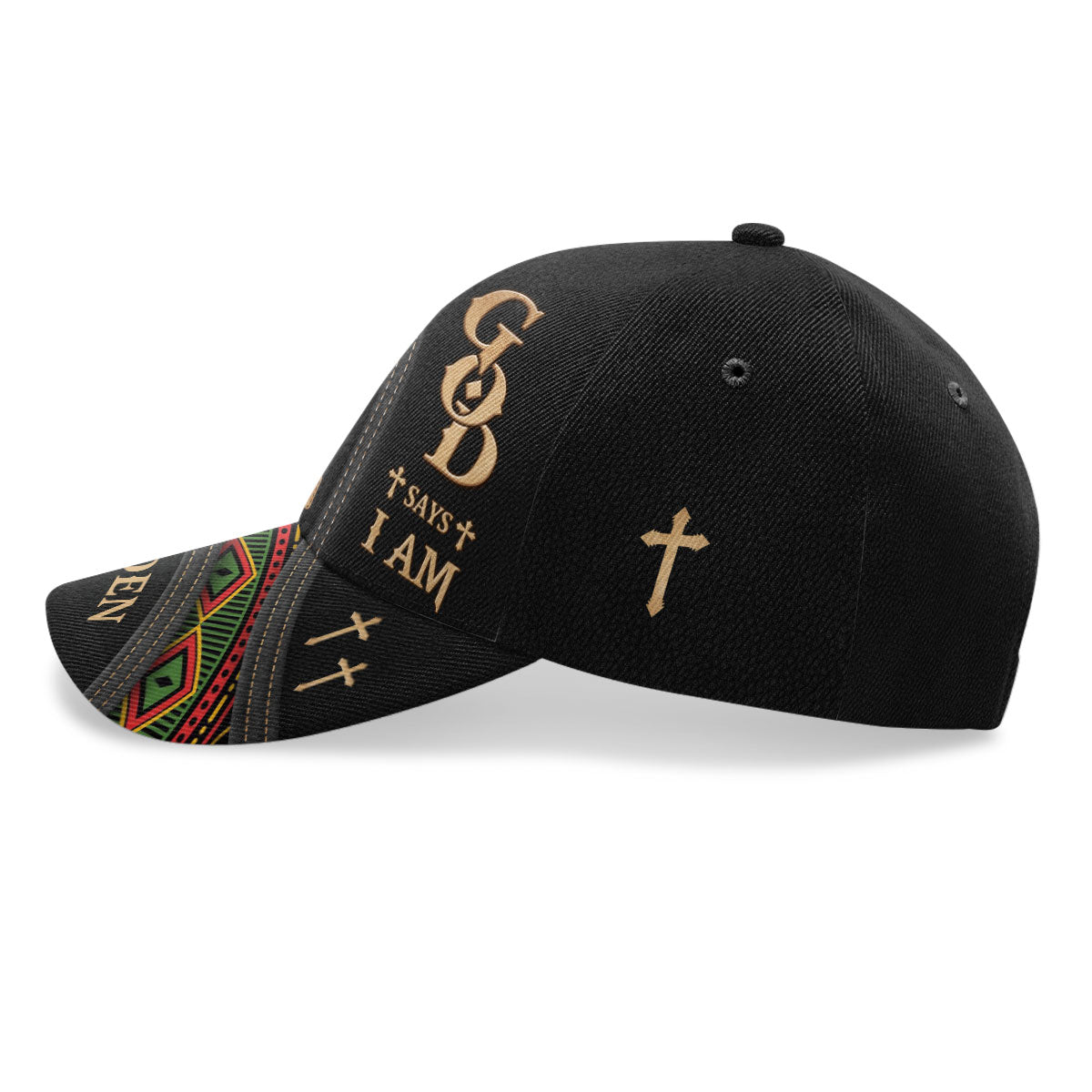 God Says I Am Black - Personalized Classic Cap - Gift For Him