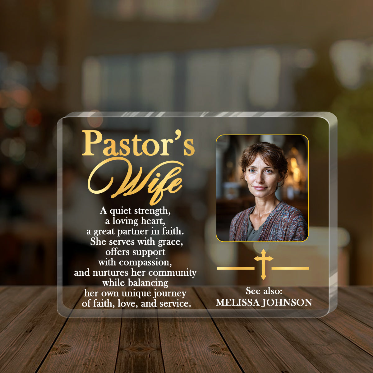 Love of God - Personalized Acrylic Plaque for Pastor's Wife GAPJS10216