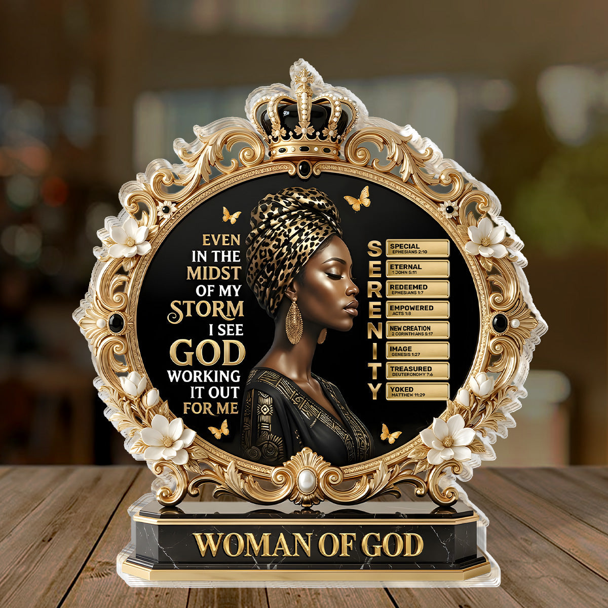 Even In The Midst Of My Storm - Custom Acrylic Plaque - Christian Faith Home Decor GAPJS10020