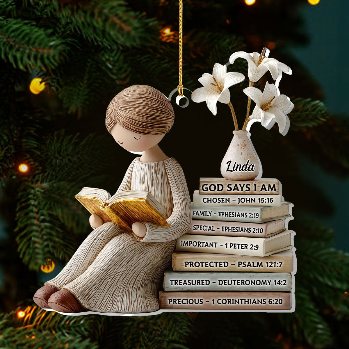 God Says I Am - Personalized Acrylic Ornament GOJS10353