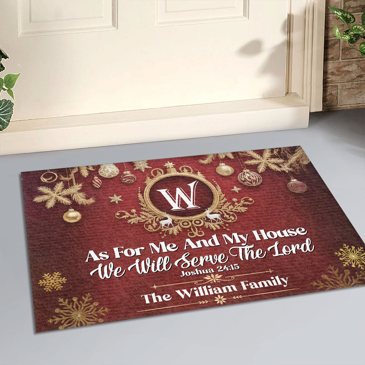 Bible Verse - Personalized Doormat for Faith Home
