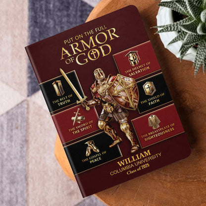Armor Of God - Personalized Leather Cover Notebook GMJSNB200093