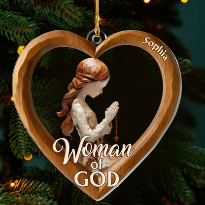 Woman Of God - Personalized Acrylic Ornament GOJS10029