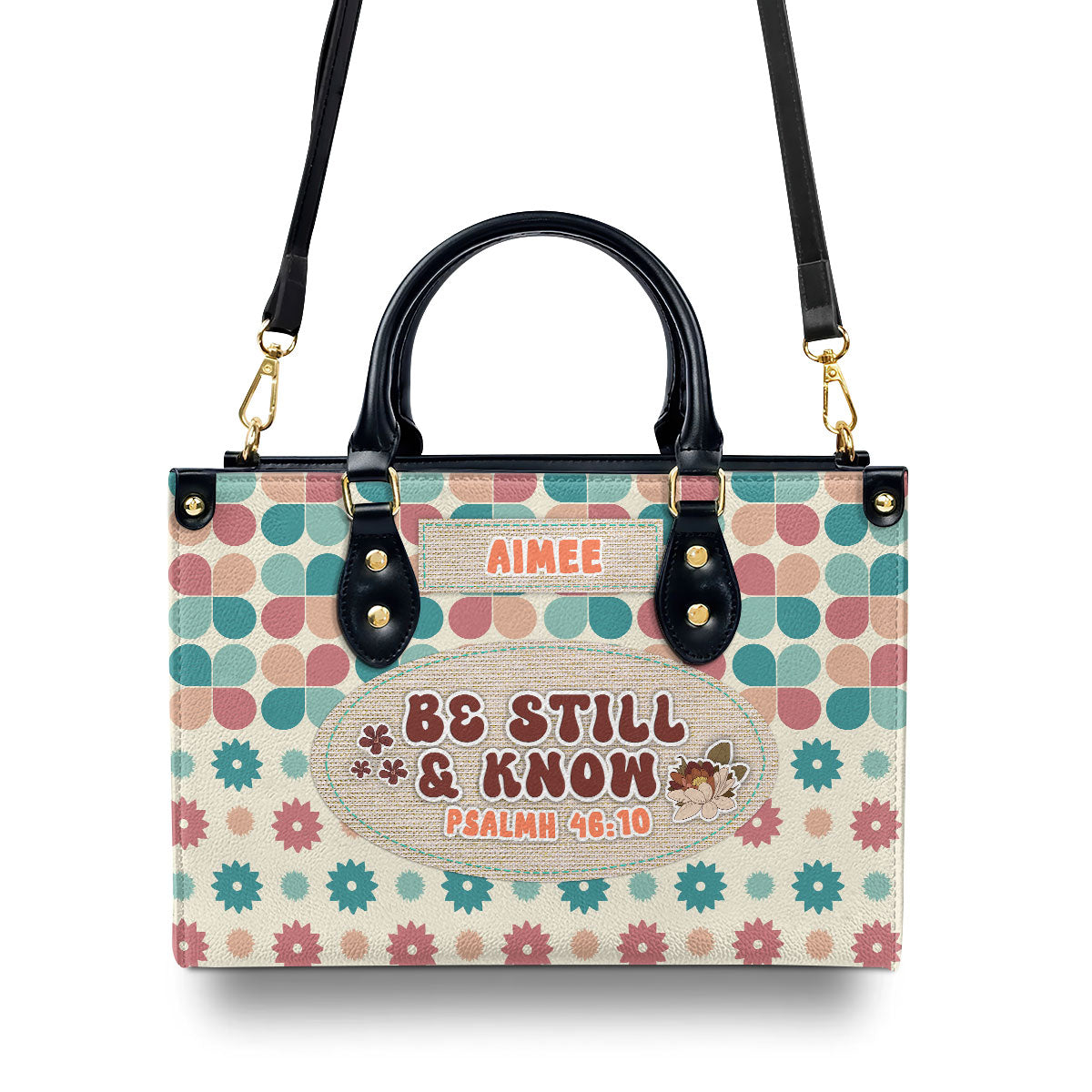 Be Still And Know - Personalized Leather Handbag GMJSLB200081
