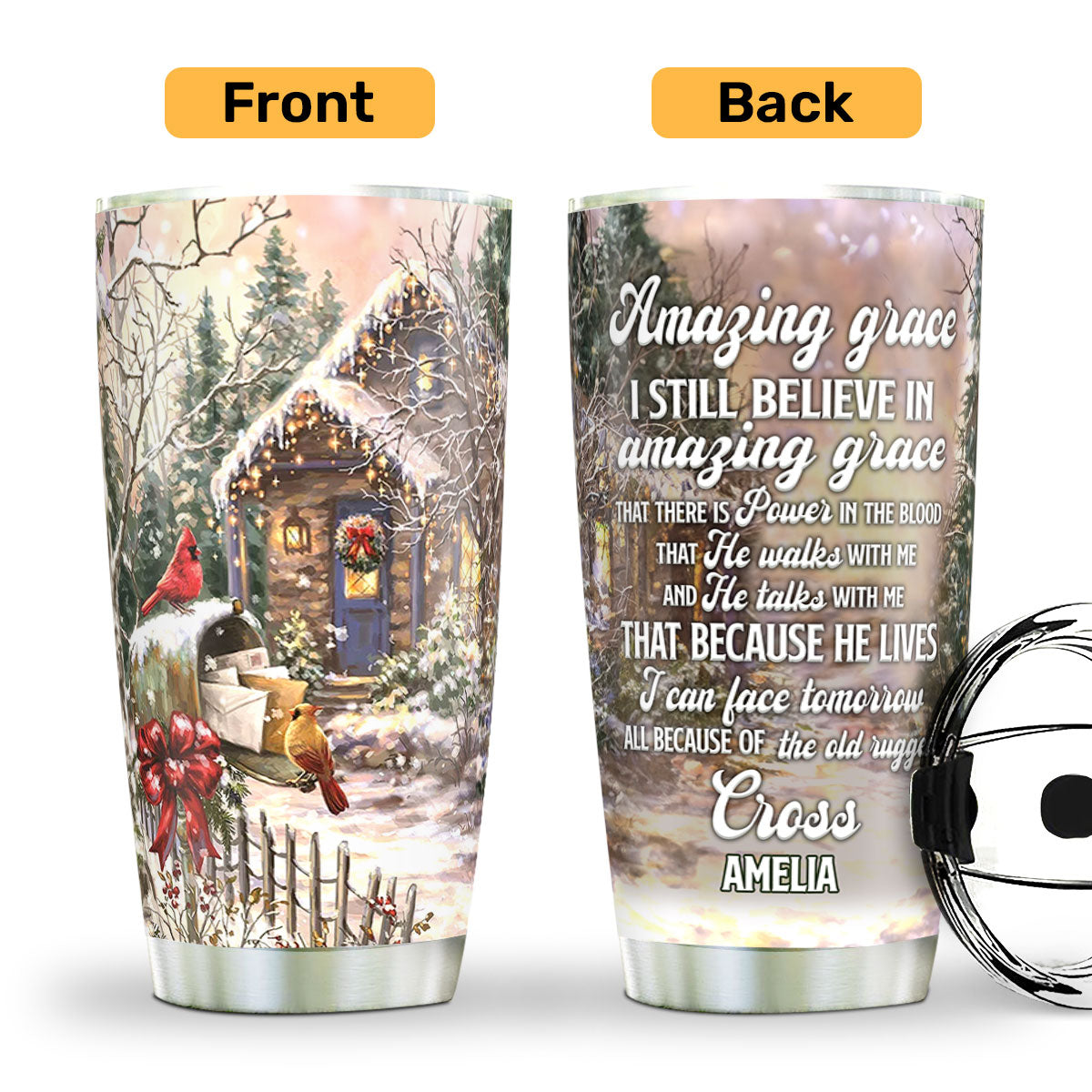 Amazing Grace - Personalized Stainless Steel Tumbler