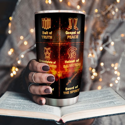 Full Armor of God - Personalized Tumbler - Christian Faith Gift