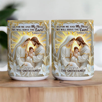 As For Me And My House - Personalized Ceramic Coffee Mug