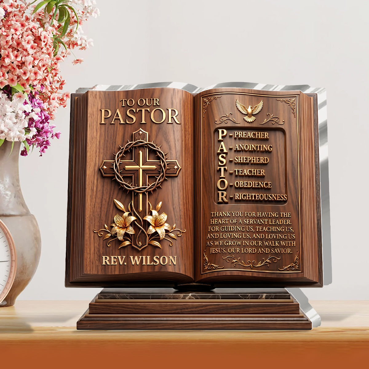 Heart Of A Servant Leader - Personalized Acrylic Plaque GAPJS10051