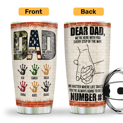 Dear Dad, You're Always Our Number 1 - Personalized Tumbler