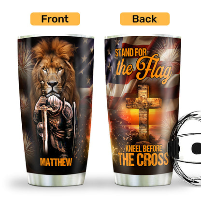 Stand For The Flag - Personalized Stainless Steel Tumbler