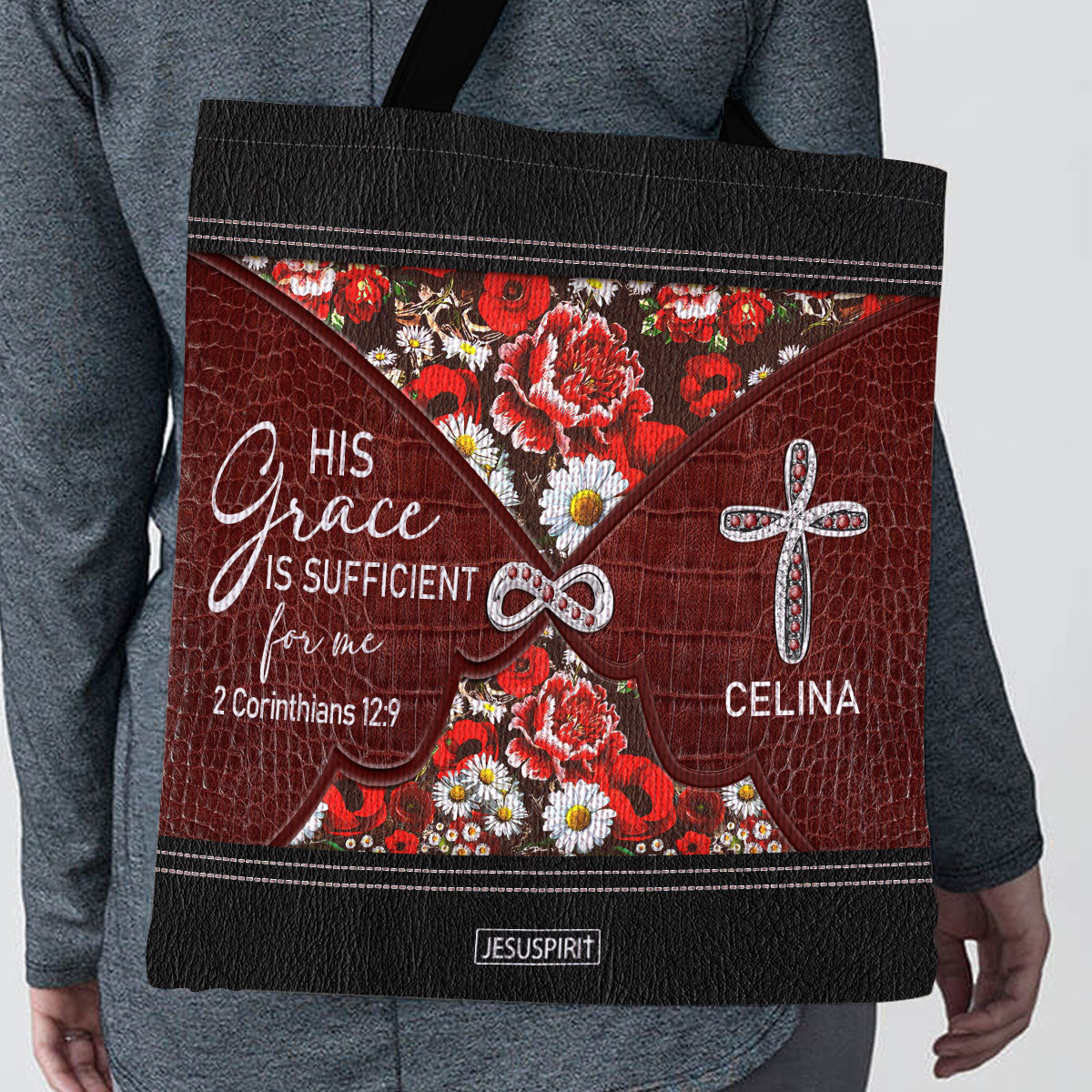 His Grace Is Sufficient For Me - Personalized Tote Bag GTTJS10106