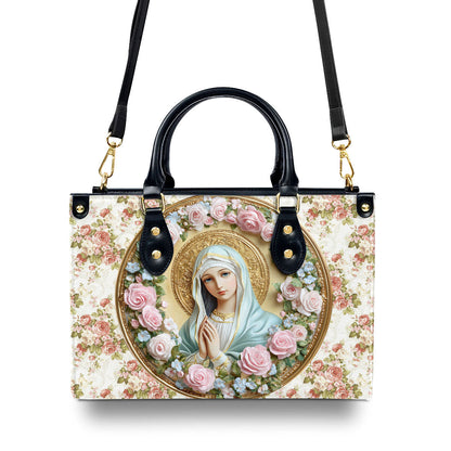 Virgin Mary's Grace - Leather Handbag - Inspirational Christian Accessory GMJSLB200095