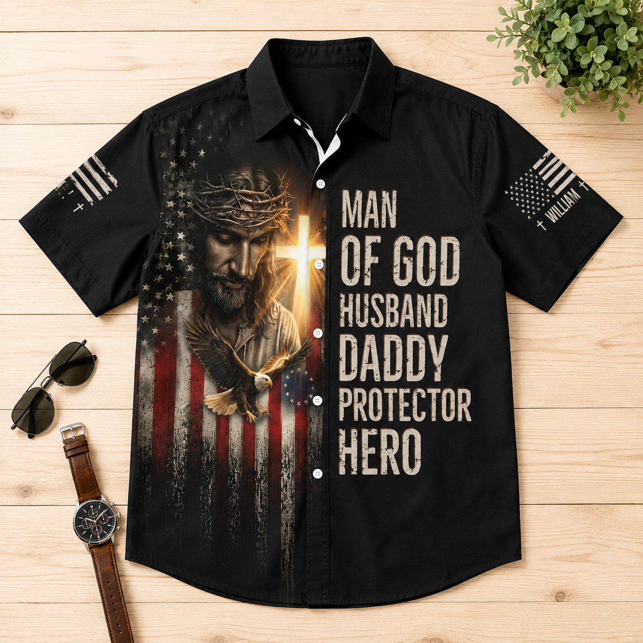 Man Of God Husband - Personalized Hawaiian Shirt
