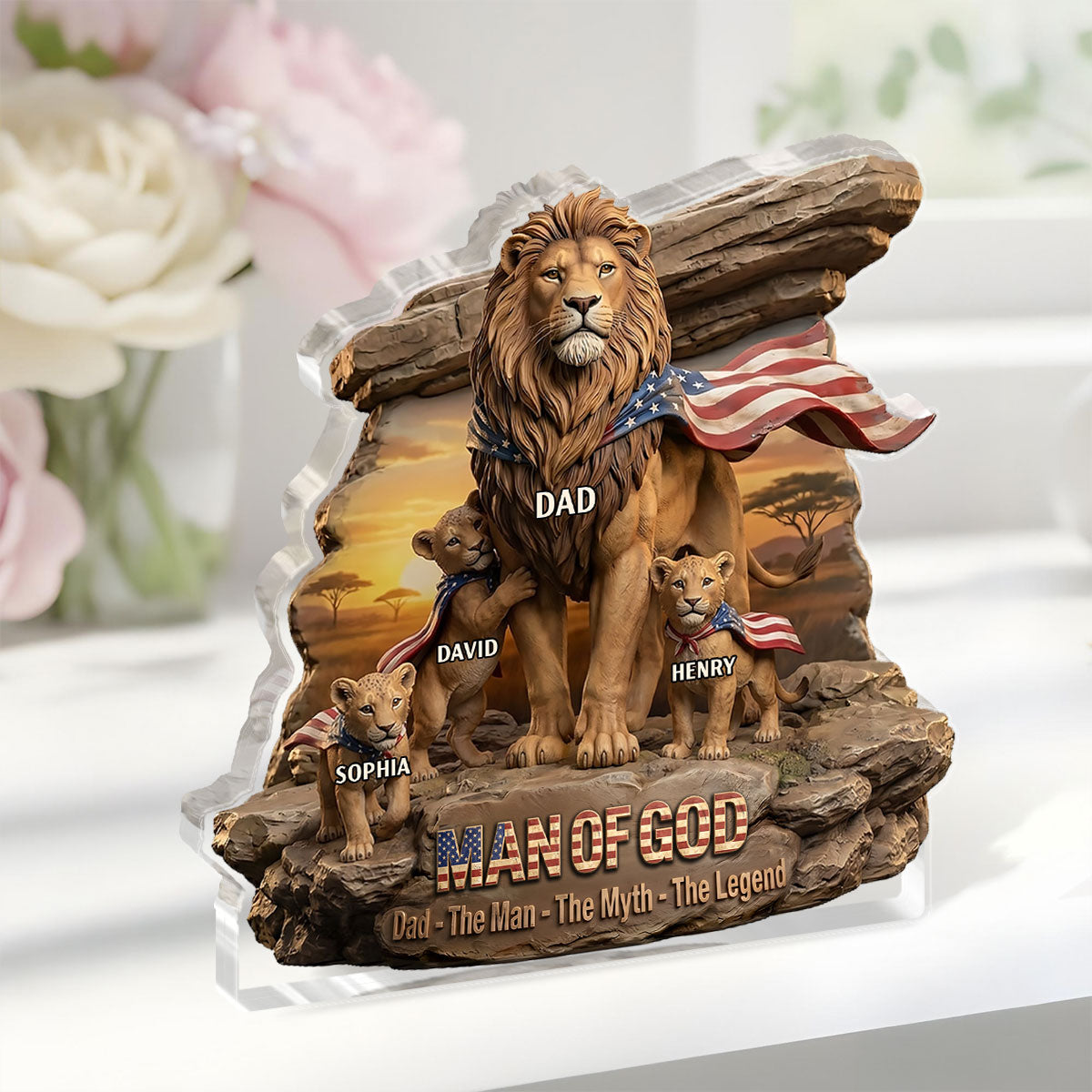 Man Of God - Personalized Acrylic Plaque GAPJS10061