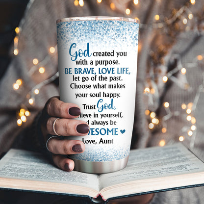 Inspirational Christian Niece Gift - Personalized Stainless Steel Tumbler