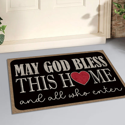 God Bless This Home - Doormat Faith Christian Home Decor GDMJS10085