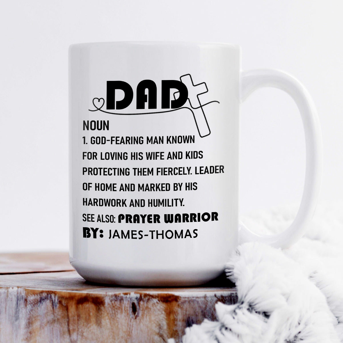 Dad Definition - Personalized White Ceramic Coffee Mug