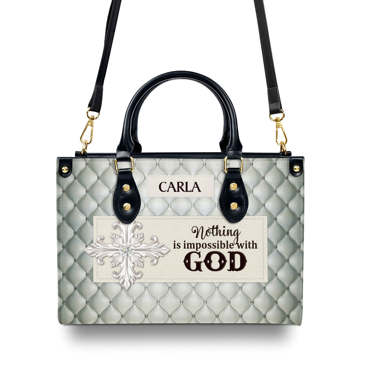 Faith-Inspired - Personalized Leather Handbag GMJSLB200089