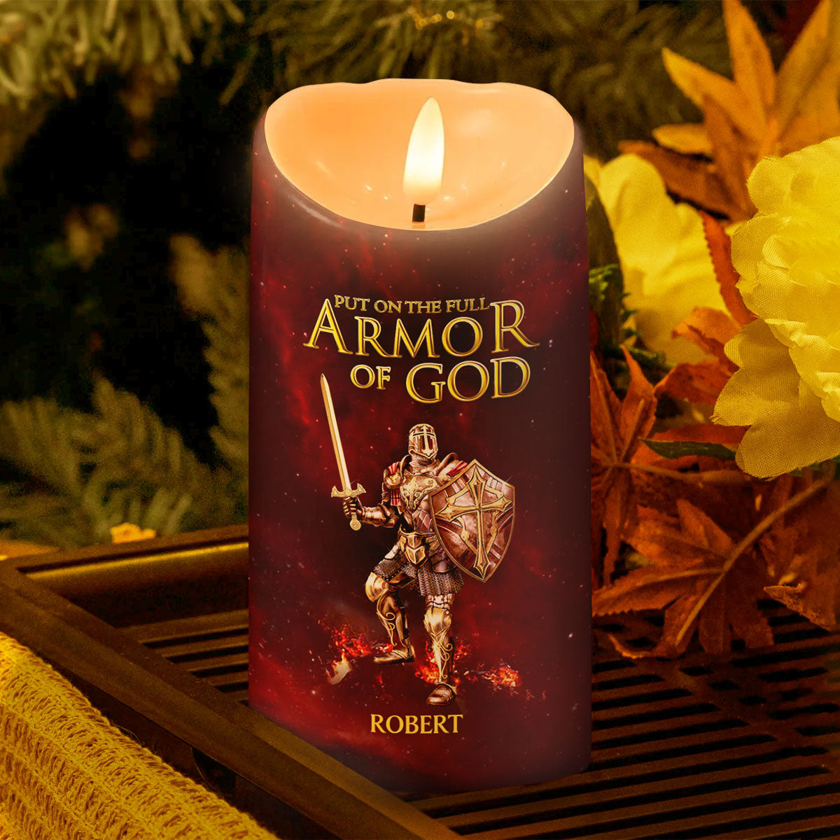 Armor Of God - Personalized Flameless LED Candle