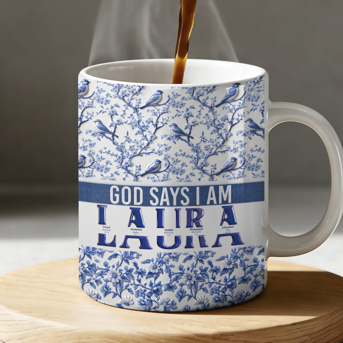 God Says I Am - Personalized Ceramic Coffee Mug