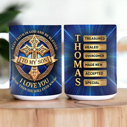 Keep Faith In God - Personalized Ceramic Coffee Mug